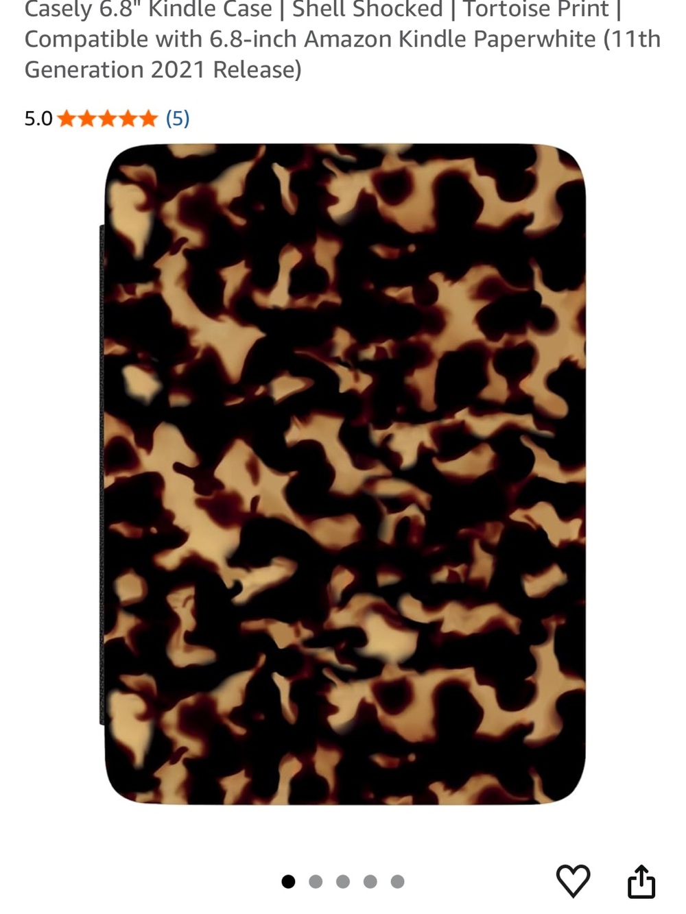 Paperwhite Kindle Case 6.8" - tortoise brand new!!